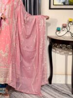 Noor Elegance Premium 4PC Set (Unstitched) // Light Pink Edition - Image 5