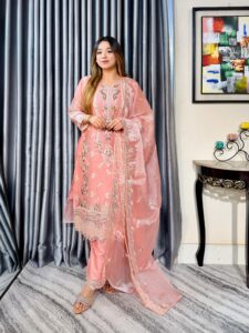Elite embrodery Misty Colour Unstitched 4pc Set // New Arrival